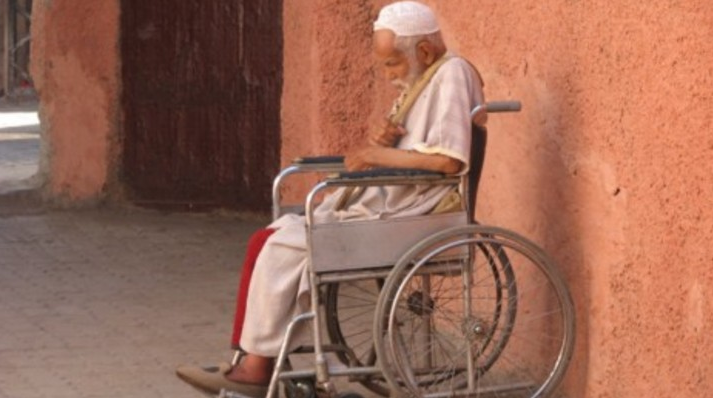 Gehandicapten in rolsteol Marokko